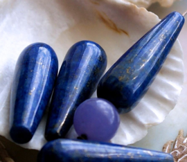1 Bead/Pendant: Lapis Lazuli - 30x10 mm