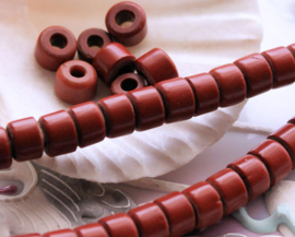 set/13 ANTIEKE TRADE BEADS Handelskralen: Afrika Boheems - ca 6,8 mm