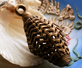 AFRICA: 1 beautiful large handmade Ashanti Pendant - Brass - 58 mm