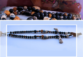 C&G Ritual Necklace: Voodoo Magick - Teeth Skulls Gemstones