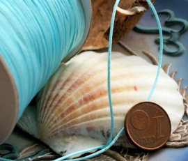 Silk-Shine Beading Thread - Wire - Per 5 meter length - 0,8 mm across - Aqua Blue