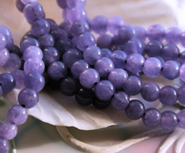 set/* beads: Lovely Lavender Quartz - Round - 4 mm of 6 mm of 8 mm - Lilac-Purple