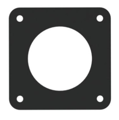 flens rubber 75 x 75 mm zwart