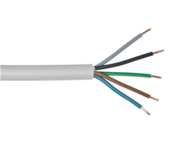 grijze installatie kabel 5 x 2,5mm2 50 meter