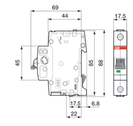 ABB installatieautomaat type B 10A 230V - 400V