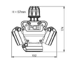 PCE 253622-S volrubber verdeelblok 230V IP44