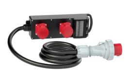 PCE Steyregg CEE 63A rubber verdeler 2 x 32A 400V AC