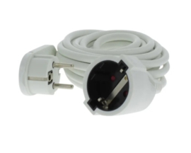 verlengsnoer met platte stekker 3m H05VV-F 3G1,5mm2 230V AC