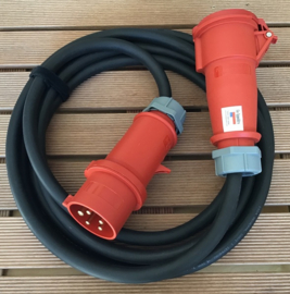 Mennekes CEE 32A 5 meter krachtstroom verlengkabel 400V AC