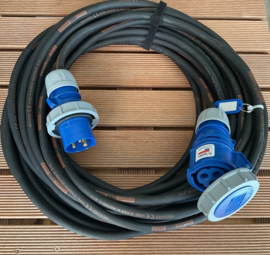 CEE 16A verlengkabel 20 meter 3-polig 230V AC IP67