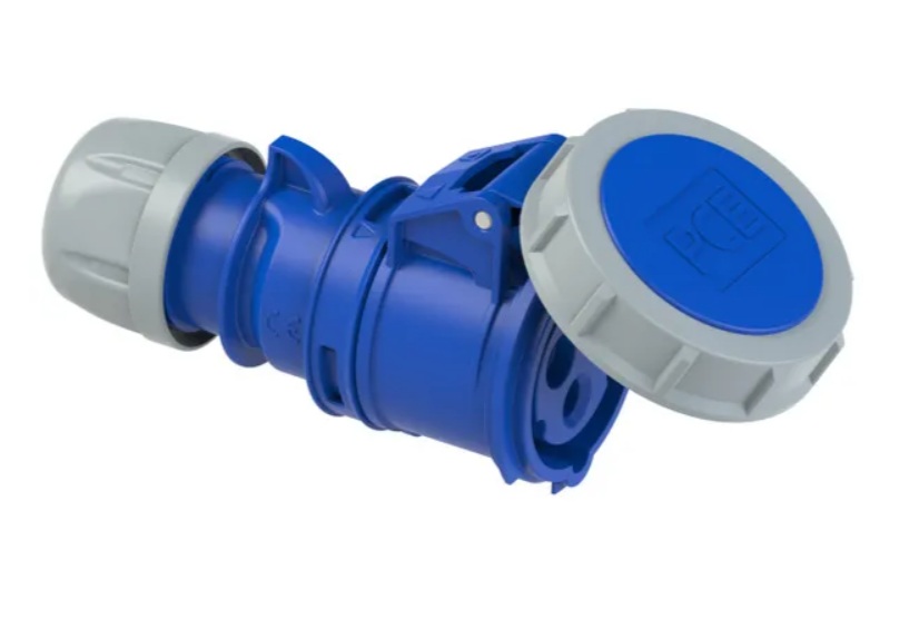 CEE 16A contrastekker 3-polig 230V blauw IP67