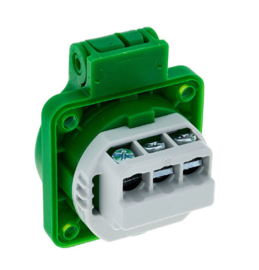 Inbouw contactdoos groen 230V 16A IP54