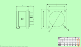 CEE 32A opbouw stekkerdoos 5-polig 380V - 400V