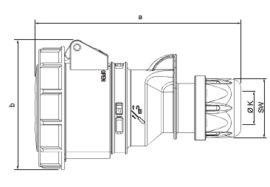 CEE 16A contrastekker 380V - 400V IP67