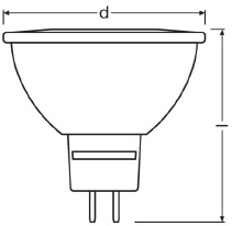 Osram GU5,3 led lamp dimbaar 12V