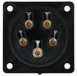 CEE 32A opbouwdoos zwart 380V - 400V