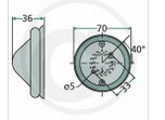 Hella breedte lamp rond wit 12V