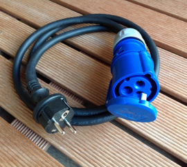 CEE 16A adapter kabel 3G2,5mm2 230V