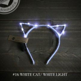 Diadeem Kattenoortjes Ledlight Wit