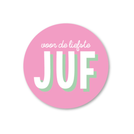 Sticker Voor de liefste JUF