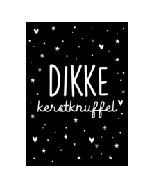 5x cadeaukaartje Dikke Kerstknuffel