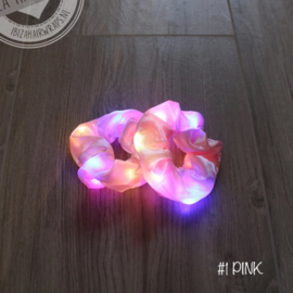 Scrunchie met ledlight Pink