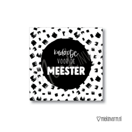 Cadeaulabel Kadootje voor de Meester