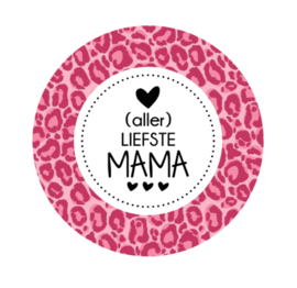 Handspiegeltje Mama panter roze