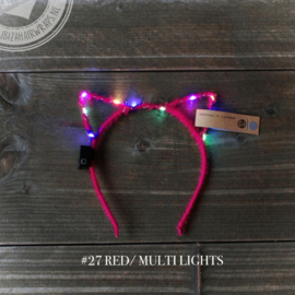 Diadeem Kattenoortjes ledlight rood