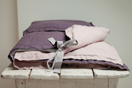 La Petite Alice - Handmade Linen Bedding Set Purple/Pink