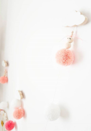 3 Petits Pois - Pompon Garland Peach/White/Babypink