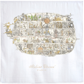 Atelier Choux - Large Swaddle Print: Space Invaders