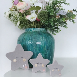 Tiny Little Cactus - Decoration Star Set Grey