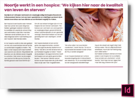 noortje werkt in een hospice