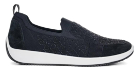 Zwart stretch instap sneaker