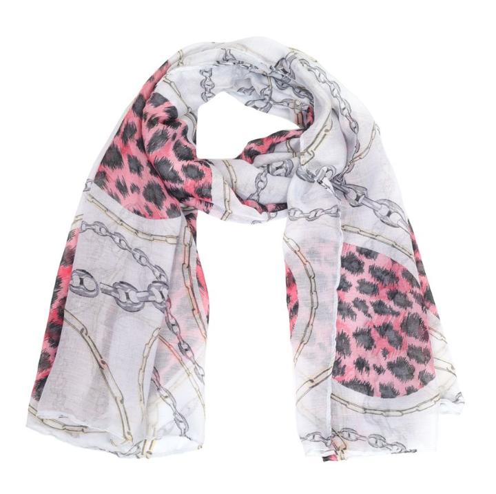Sjaal "blanc et rose"