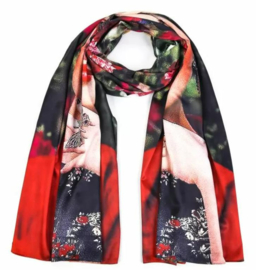 Sjaal "Frida Kahlo roses are red"