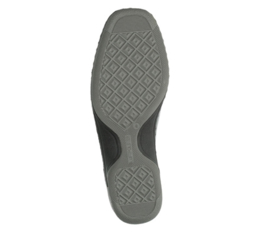 Zwart suede met leer instap