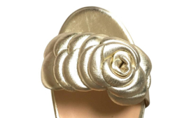 Goud bloem sandaal
