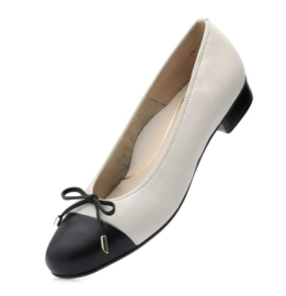 Zwart ecru ballerina