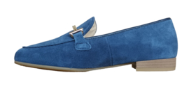 Blauw suède loafer