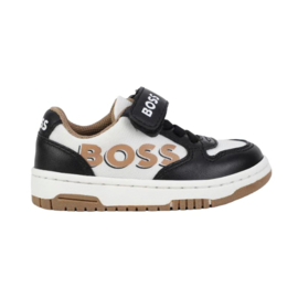 Zwart klitband sneaker BOSS