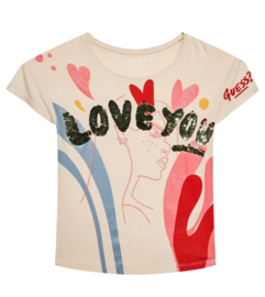 T-shirt 'love you' GUESS
