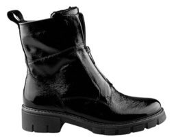 Zwart lak rits boot