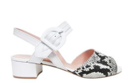 Offwhite print sandaal