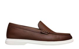 Bruin leren mocassin BOSS