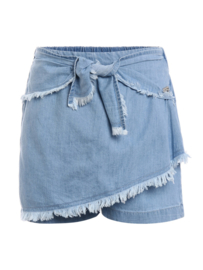 Jeans short met "rok"effect