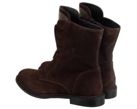 Bruin suède rits boot
