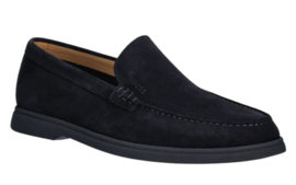 Blauw suède mocassin BOSS