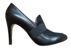 Zwart suede spiegel pump
